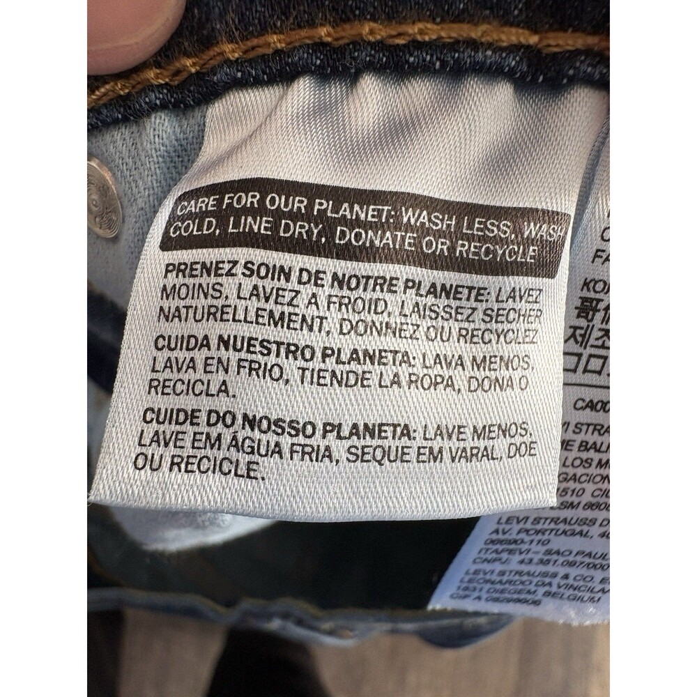 Men's Levi's 514 Straight Fit Stretch Jeans 38X30 Dark Wash Levi Strauss - Picture 6 of 7